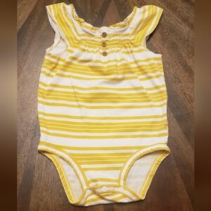 Carter's Yellow Striped Infant 18m One Piece